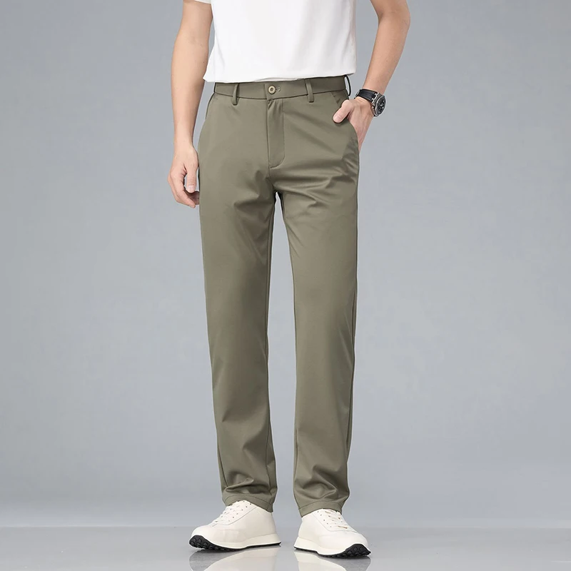2026 Sommer Bestseller Herren Stretch Slim Fit Gerade Geschnittene Hosen Modische Bequeme Vielseitige Business Casual Hosen Image