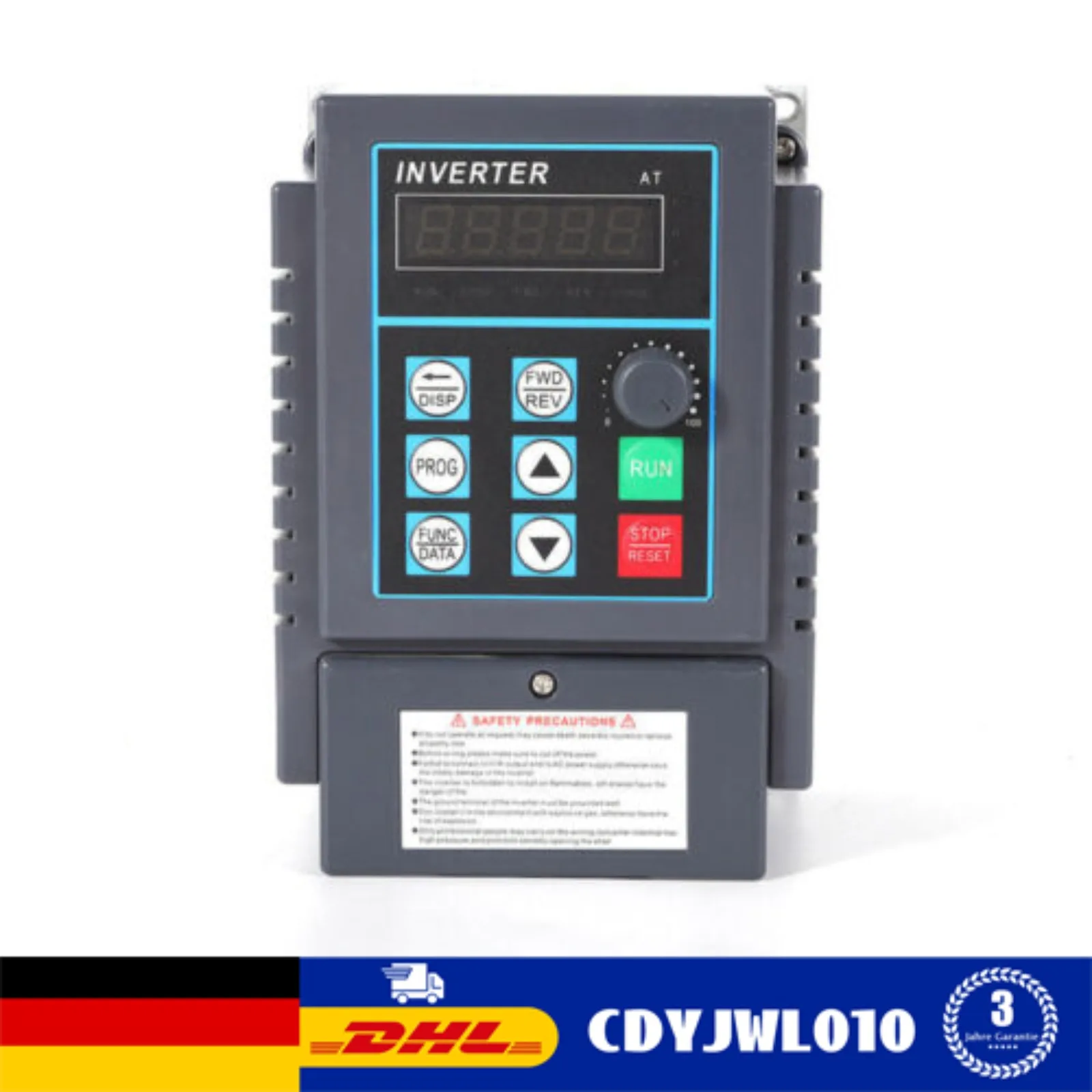 BYMAOCAR 750W Frequenzumrichter, 1-Phasen 220V Universal VFD Drehzahlregler Inverter AT2 Image