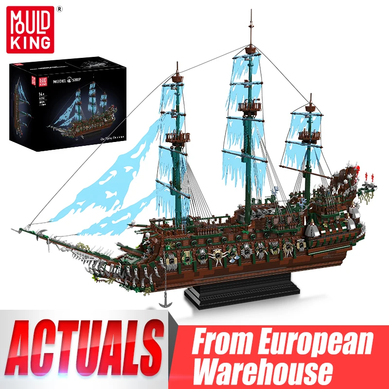 Mould King 13218 Piratenschiff-Spielzeug Das MOC Big Flying Dutchman Baustein-Set Schiffsmodell-Bausatz Kinder Weihnachtsgeschenk Image