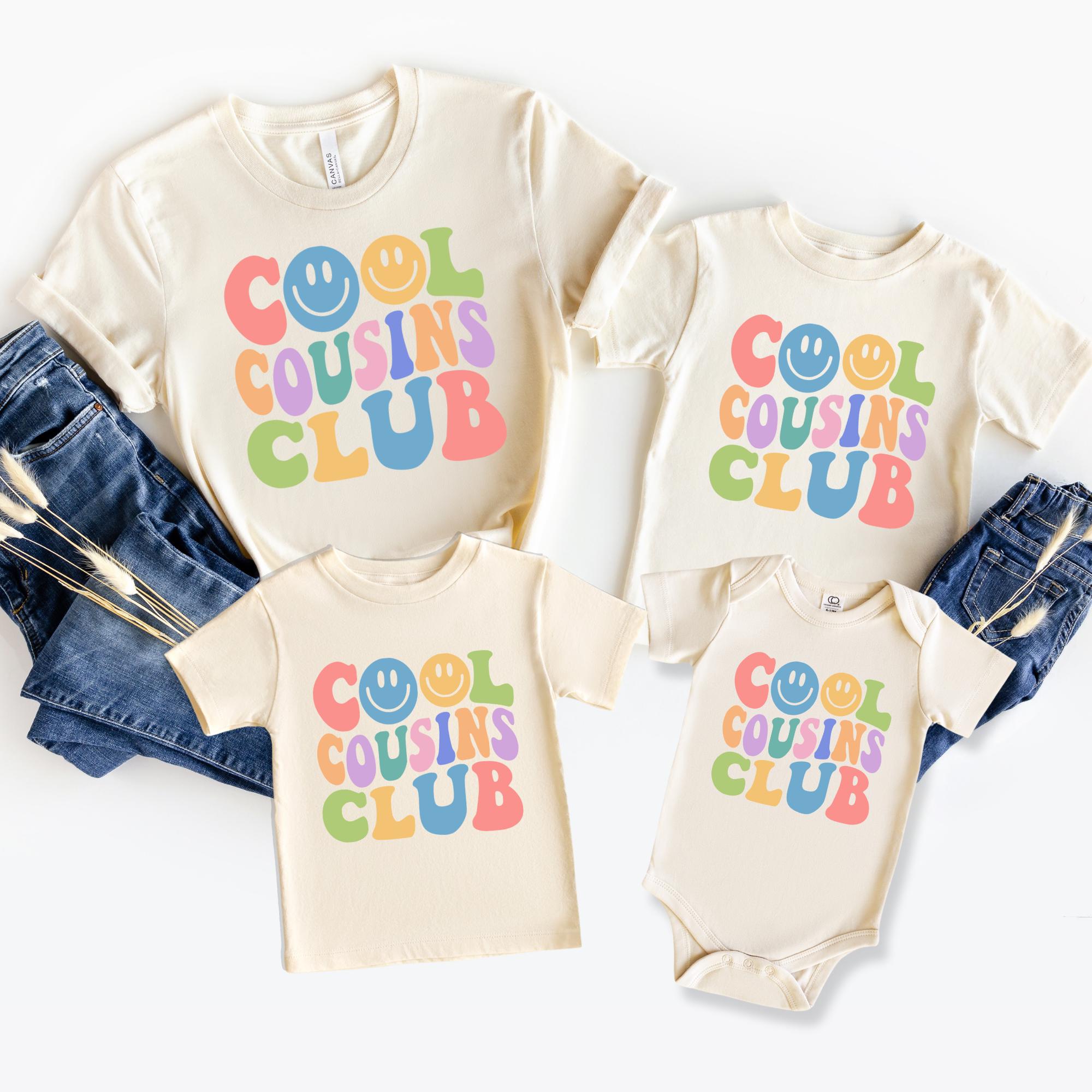 Maglietta Cool Cousin Club, Magliette Cousin Crew, Maglietta Big Cousin, Magliette New to the Cousin Crew, Abbigliamento Cousin Crew