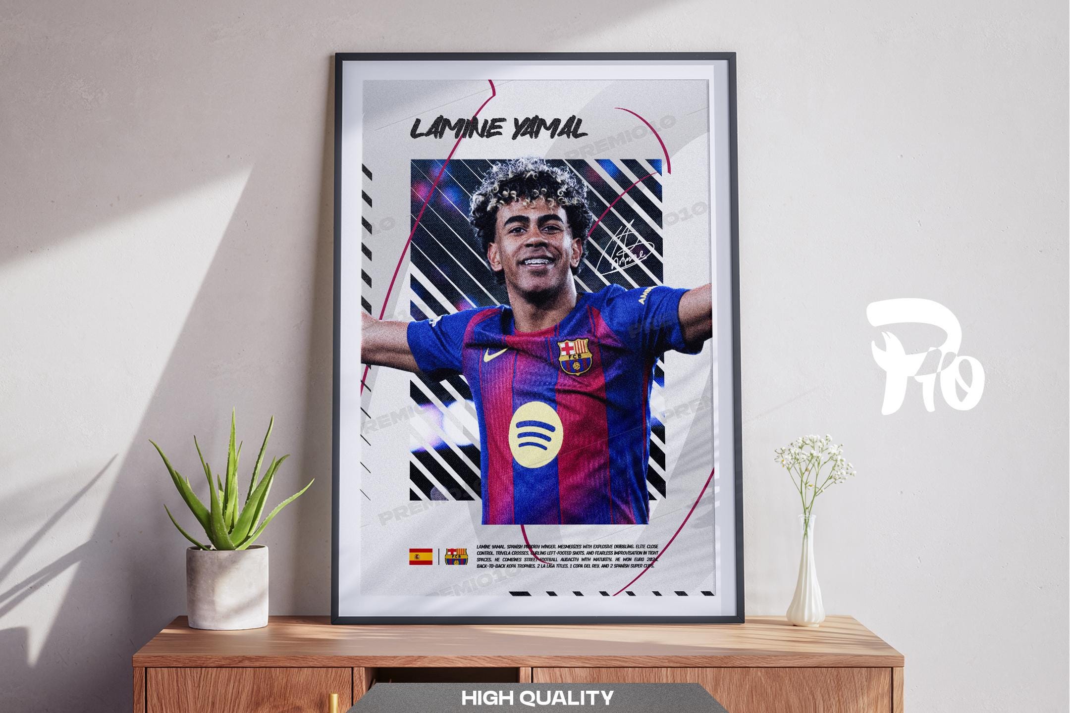 Poster Lamine Yamal, stampa di calcio FC Barcelona, regali di calcio, poster sportivo, poster di calcio, decorazioni murali di calcio, poster sportivi