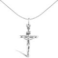 Jewelco London 9ct White Gold INRI Crucifix Cross Pendant