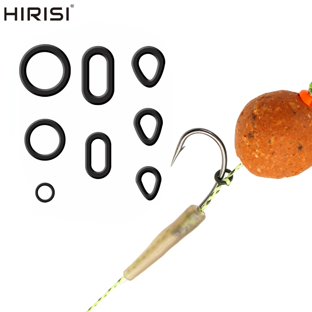 60 pz Pesca Alla Carpa Boilie Bait Anelli per Impianti di Capelli Pop Ups Boilies Hookbait Hair Rig Anello Metodo Feeder Accessori Per la Pesca Alla Carpa
