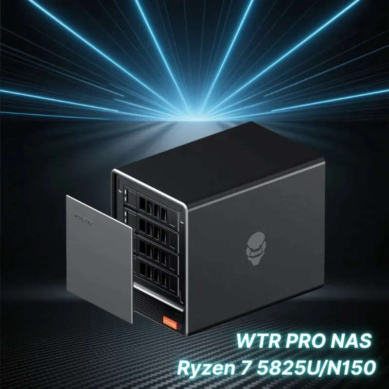 WTR PRO NAS Ryzen 7 5825U/N150 Mini-PC DDR4 3200MHz Unterstützt 2,5/3,5 Zoll HDD*4 M.2 2280 Desktop 2,5G LAN Gaming Büro DIY Computer Image