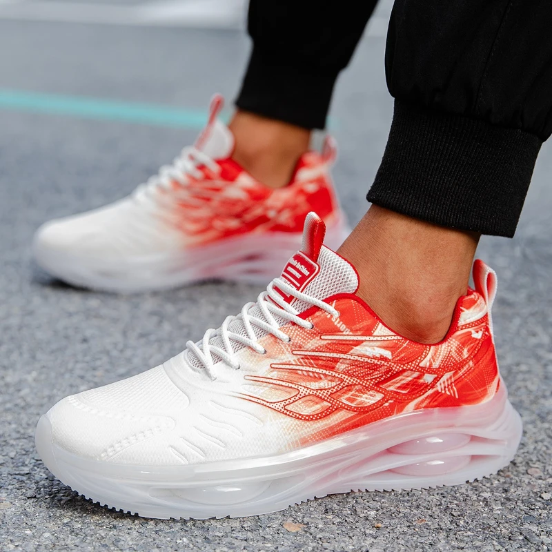 Herren-Laufschuhe, Sportschuhe für Studenten, stoßdämpfende, atmungsaktive Mesh-Schuhe, Herrenschuhe in großen Größen, lässige Sneaker