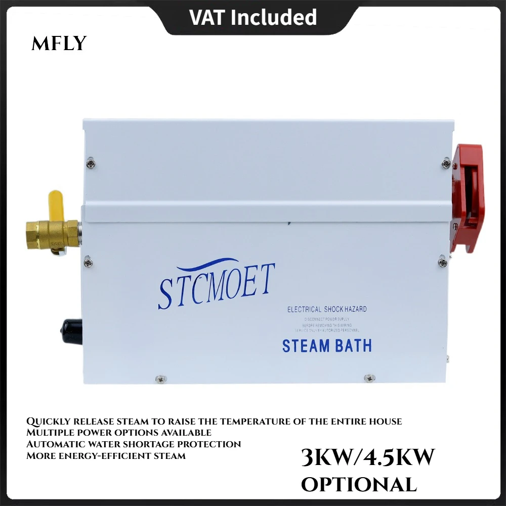 3KW/4,5 KW Sauna Maschine Dampf Generator Hause Dampf zimmer maschine Nass Stream Ofen Kommerziellen Sauna Ausrüstung Digital Controller