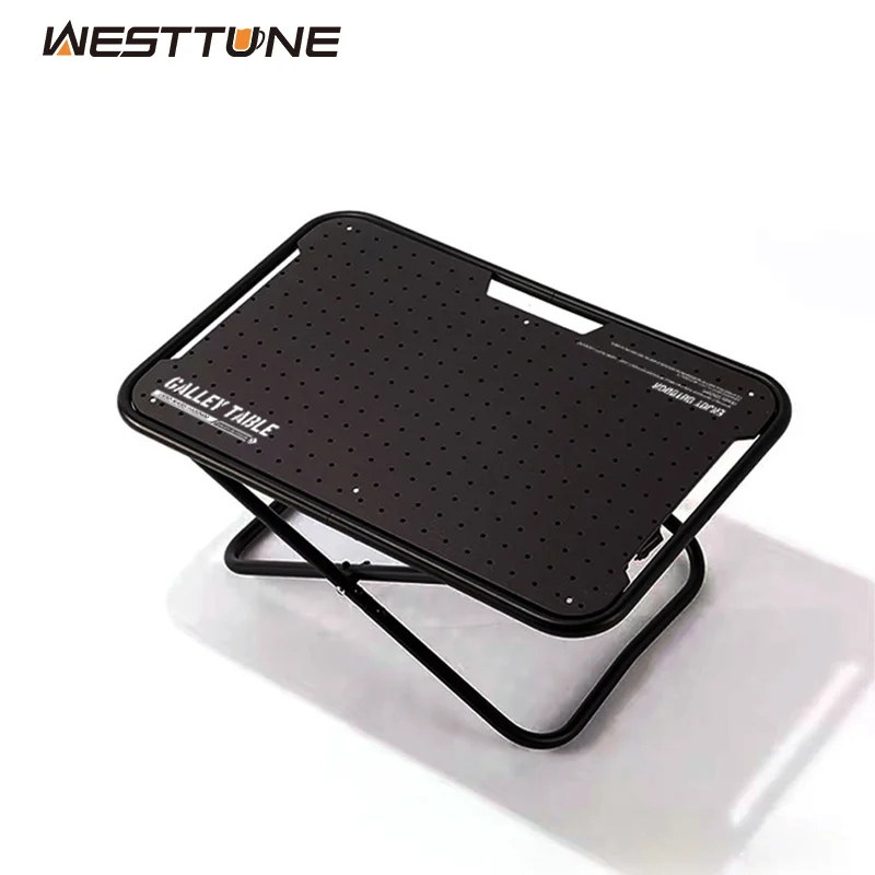 WESTTUNE Outdoor-Camping-Klapptisch, tragbarer taktischer Schreibtisch aus Aluminiumlegierung, multifunktionaler Outdoor-Esstisch, Picknick- und Grilltisch