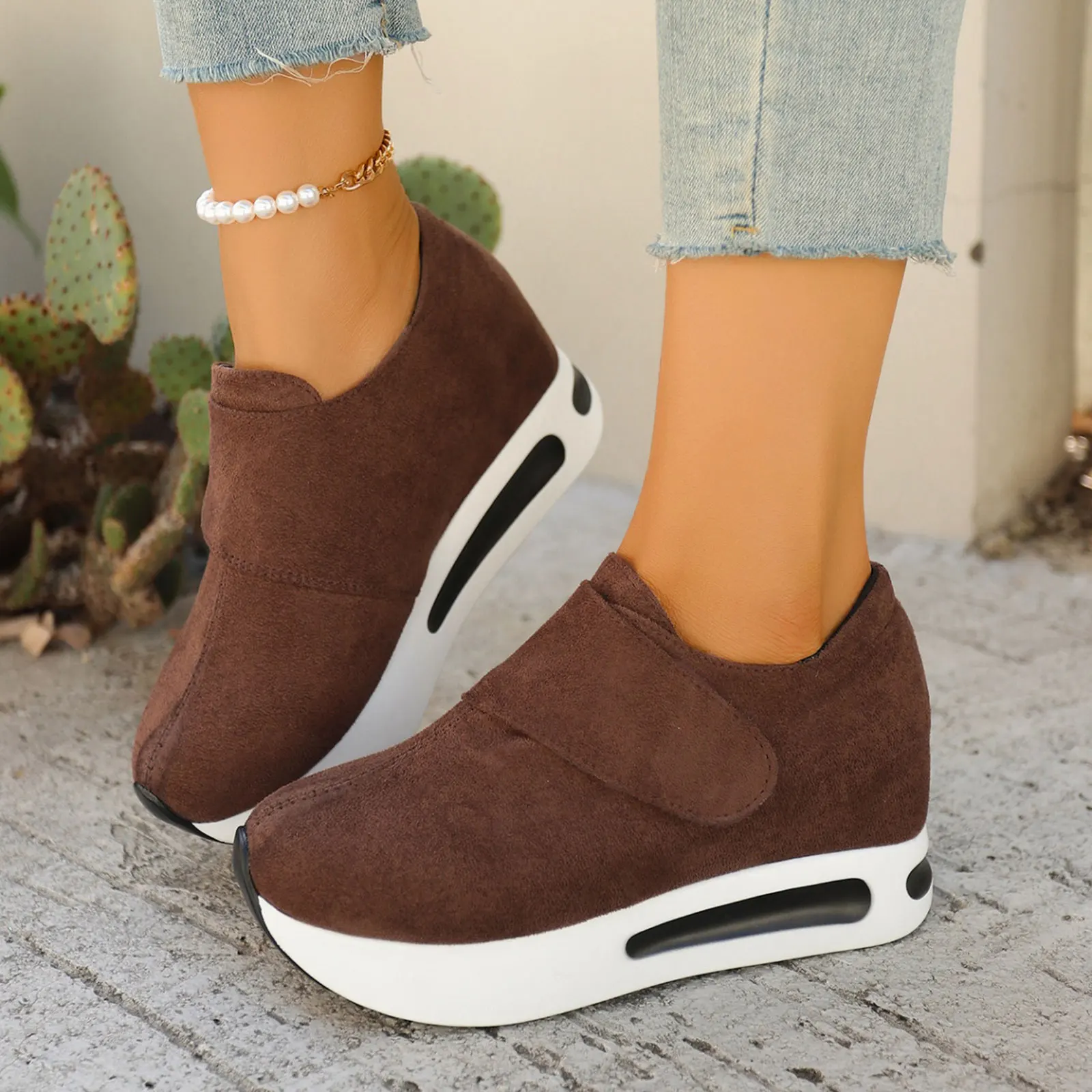 Business-Freizeitschuhe für Damen, Winter-Freizeitschuhe für Damen, bequeme Plateau-Wanderschuhe mit runder Zehenpartie, Sportschuhe für Damen