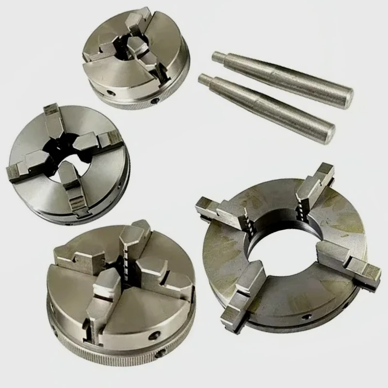 3/4 Backen Holz Drehmaschine Chuck 50/65/80/90/125mm Manuelle Chuck Selbstzentrierende DIY Metall Holz Router Drehmaschine CNC Maschine Teile Werkzeuge