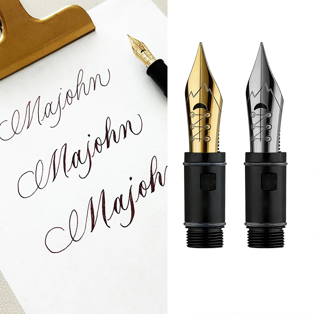 neuer MAJOHN 6 # Nr. 6 Solf Flex Nib Griffstück für MAJOHN P136 P137 P138 P139 Füllfederhalter Kupferstich ES ER Rundkörper-Spitzenspitze Image