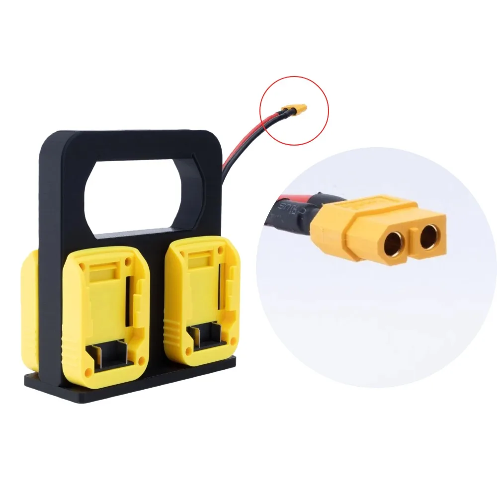 Für DeWalt 20 V/60 V Lithium-Ionen Serie 4 Batterie Adapter Halter Co Verbunden Netzteil XT60 Allgemeine Buchse (Keine Batterie) Image