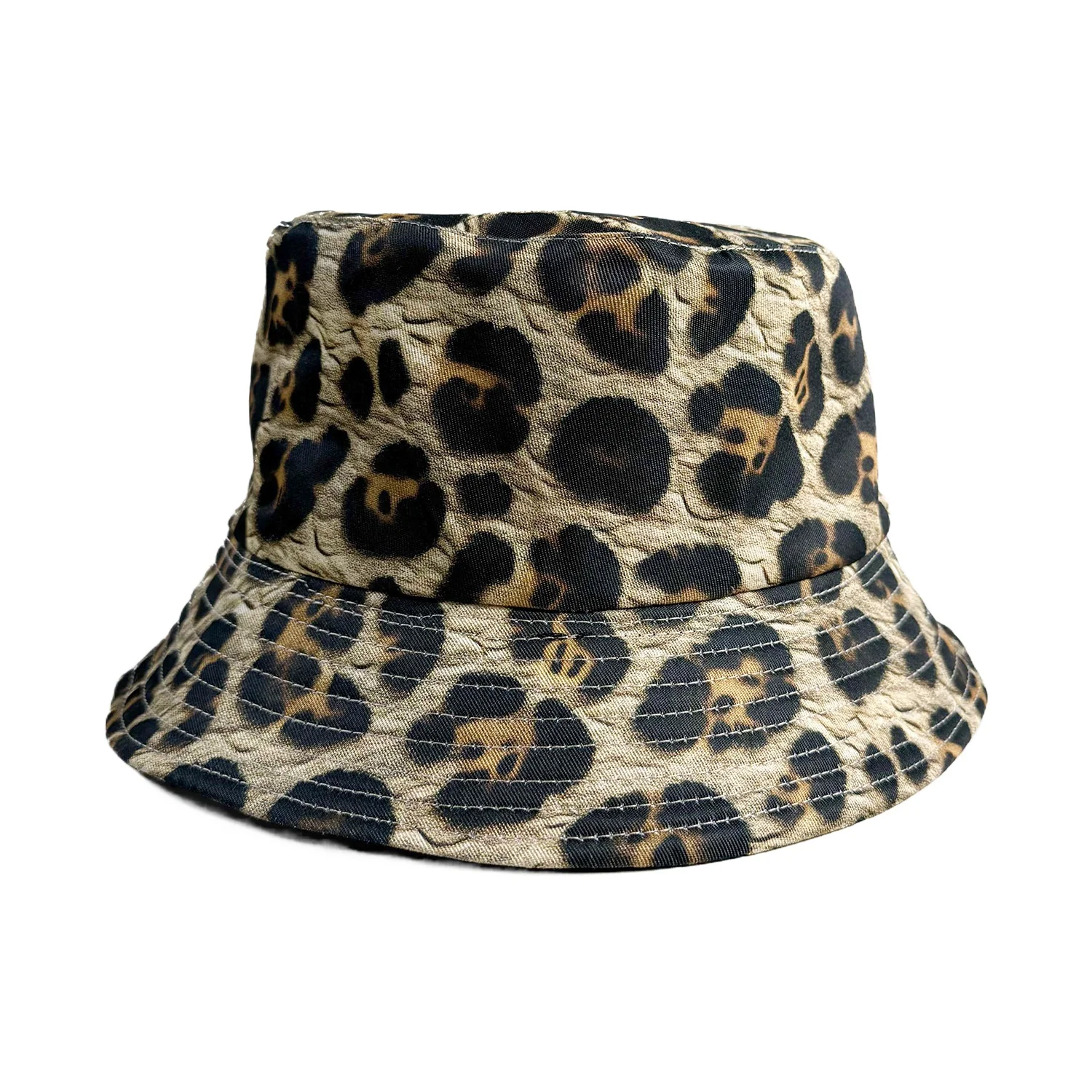 Modische Leopardenmuster-Bucket-Hüte für Damen und Herren Sommer Outdoor Sonnenschutz Wendbare Fischerhüte Damen Panama Hip-Hop Sonnenhut