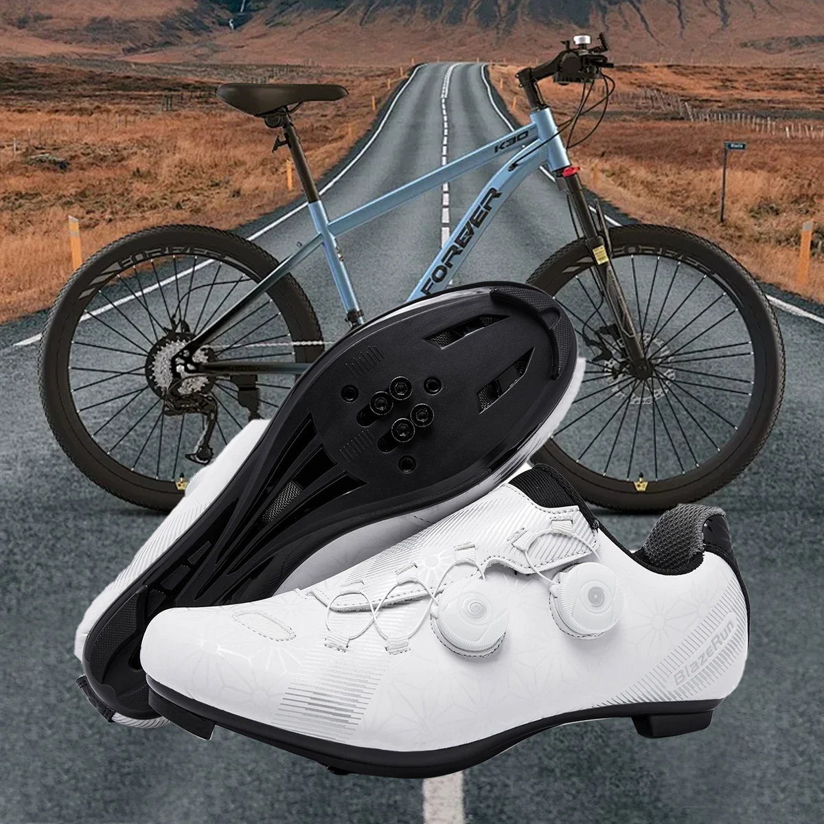 Fahrradschuhe für Damen, Rennradschuhe, Speed New, professionelle Fahrradsneaker, bequem und atmungsaktiv, Größen 37–43