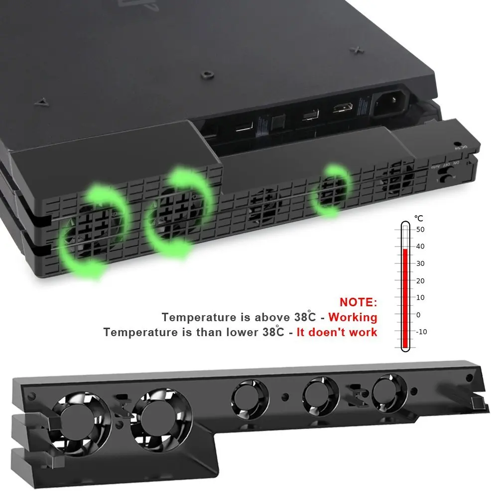 Lüfter für Sony PS4 Pro Slim Spielkonsole Play Station Playstation PS4 Kühler DC 5 V USB Kühlschrank Ventilator tragbar Image