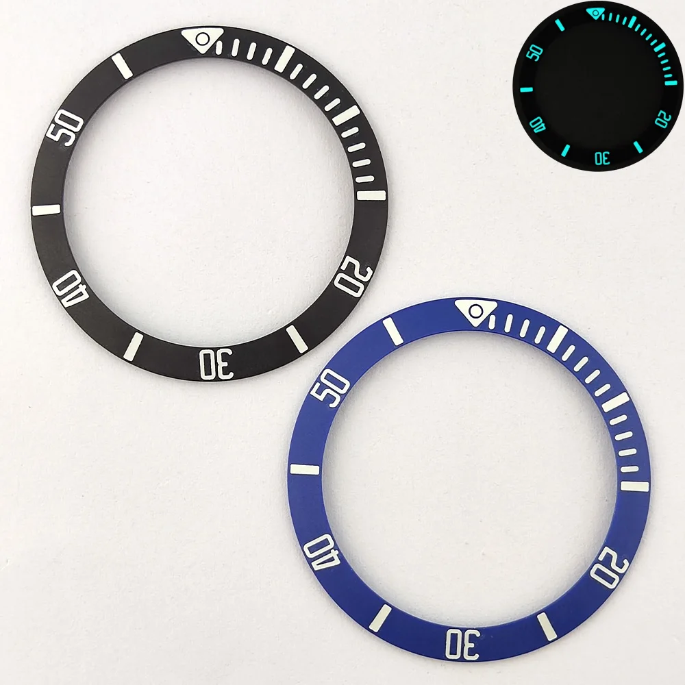 Original 38 mm * 30,7 mm Uhrenlünette, hochwertige Keramikeinsätze, schwarzer Lünetteneinsatz für Armbanduhren, passend für 40 mm Herrenuhr-Zubehör