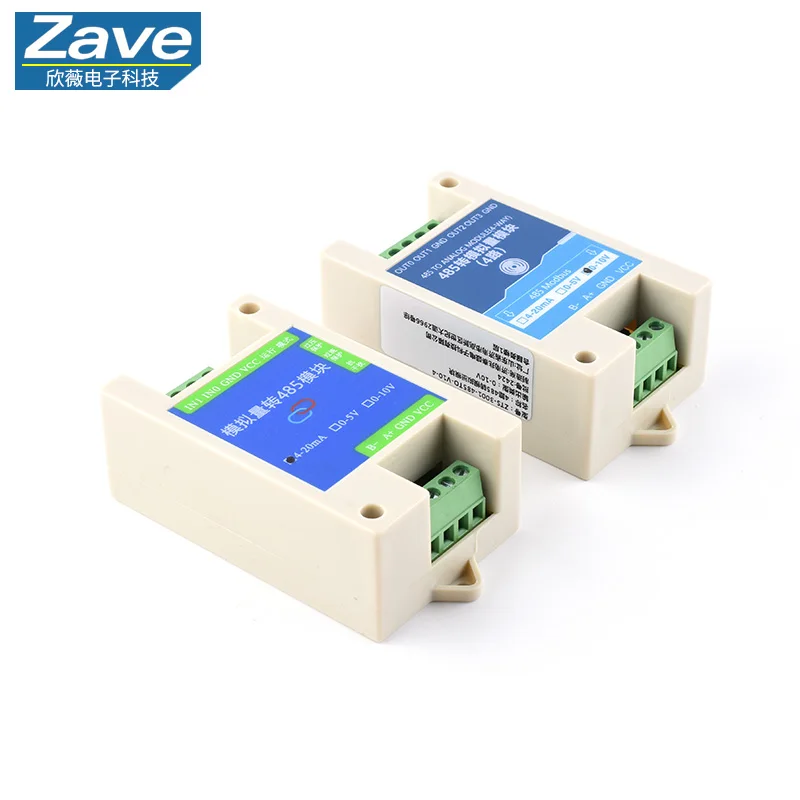 Analoges Erfassungsmodul 4–20 mA, 0–5 V, 10 V auf RS485-Sender, Modbus, breite Spannung, hohe Präzision Image
