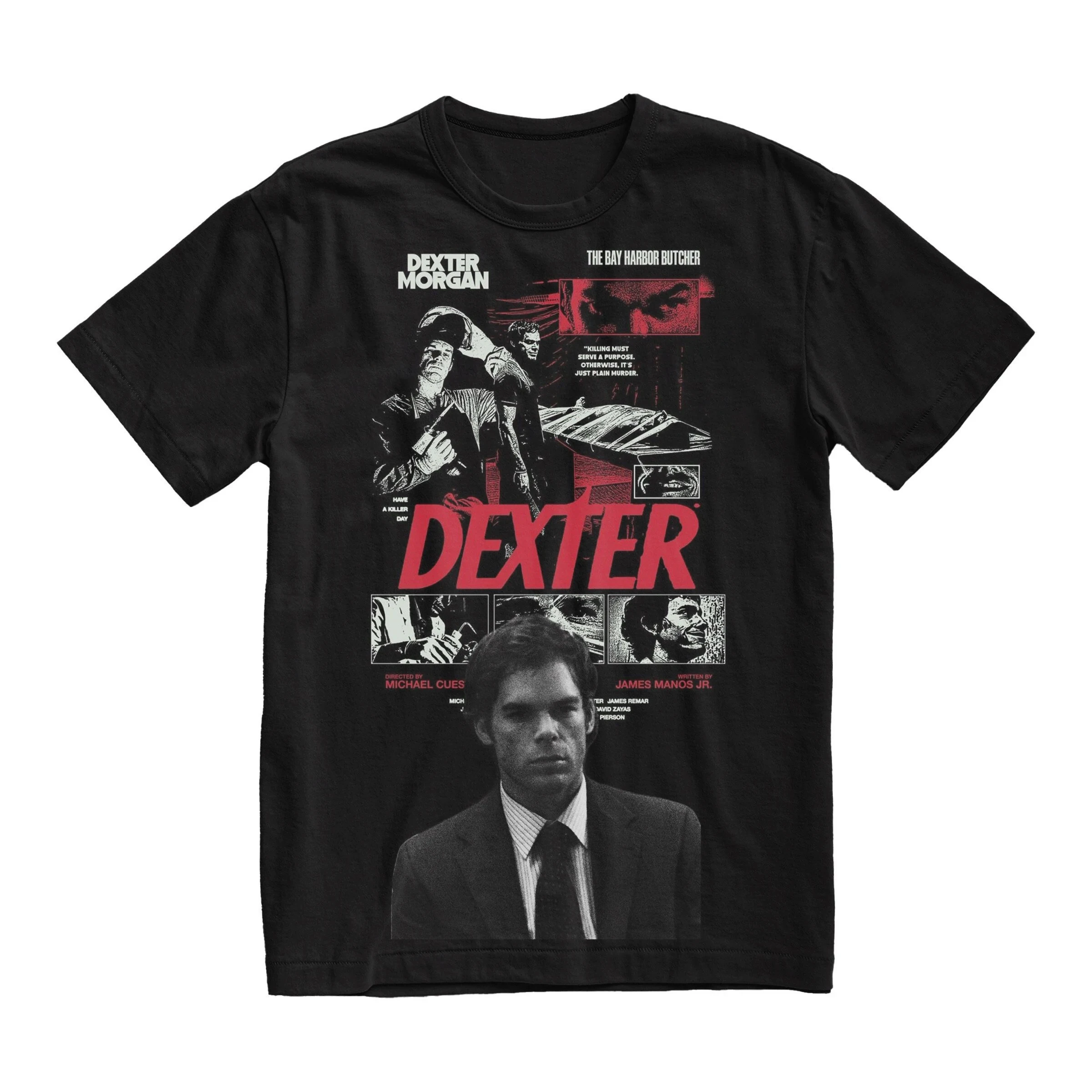 2026 Neues Lässiges Baumwoll-Vintage-T-Shirt Herren Mode Streetwear Limitierte Auflage Dexter Morgan Bay Butcher T-Shirt für Männer und Frauen Sommer Image