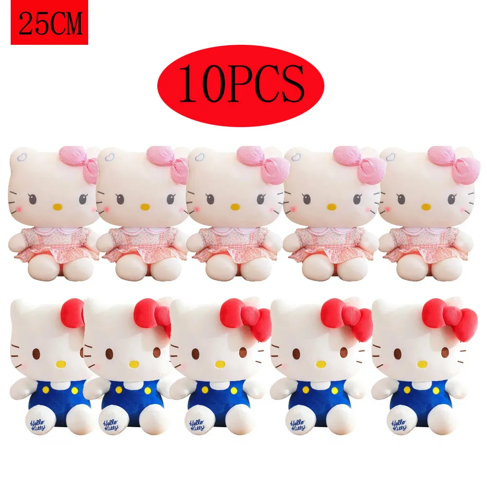 Hello Kitty Anime Hello Kitty Plüschtiere, weiches Kissen, Geburtstagsgeschenke für Mädchen, Kawaii Hello Kitty Plüschpuppen