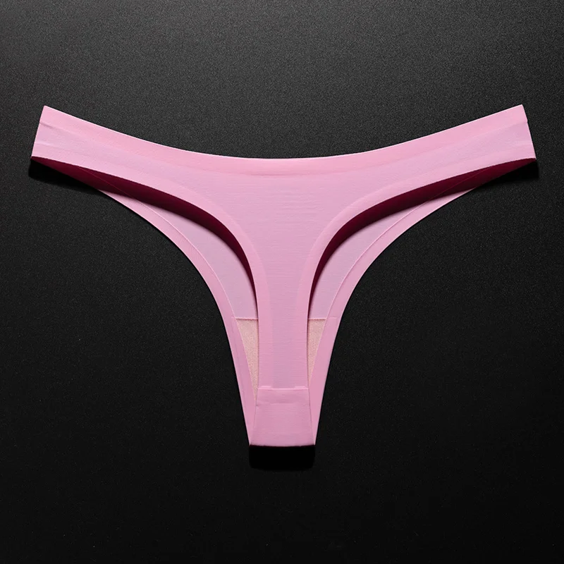 Eisseide Leoparden-Damenslips Sexy G-String Tanga Nahtlose Unterwäsche T-Back Bonbonfarben Mädchen-Slips Unterhosen Übergröße M-XXL Image