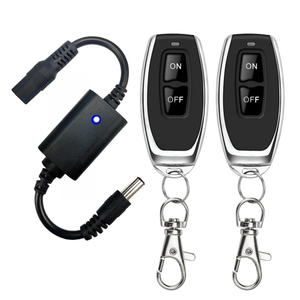 DC 3,7V 5V 9V 12V Kabelloser RF-Fernbedienungsschalter Relais-Treiber Ein/Aus für LED-Lichtstreifen Leselampe Mikroschalter Image