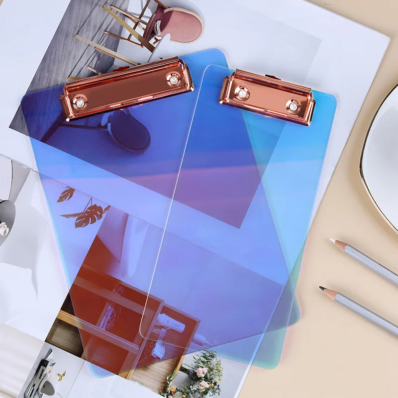 Farbenfrohe Acryl-Schreibunterlage - Kreative A4 & A6 Schreibtafel, Ideal für Prüfungen und Notizen - Langlebige Schreibunterlage Image