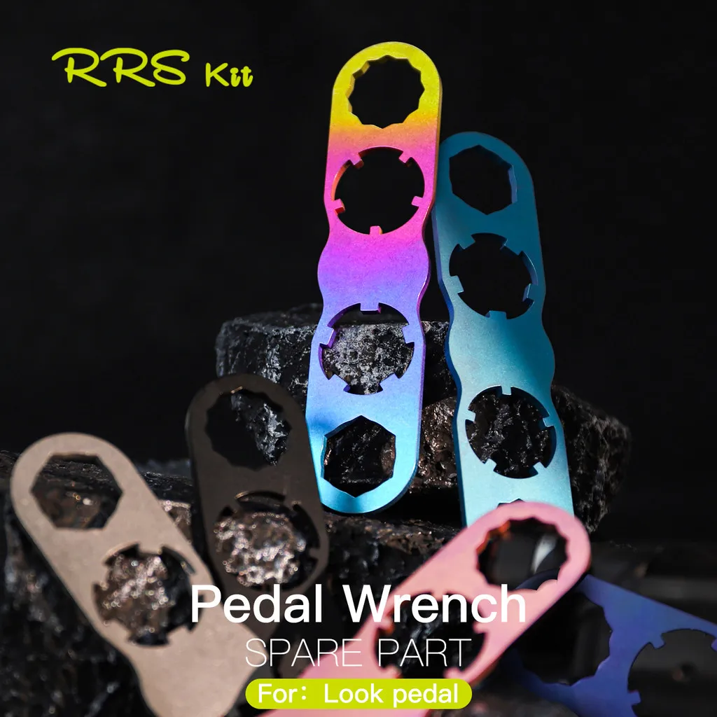 RRSkit Fahrradpedalschlüssel für Look Keo, Fahrradpedalschlüssel aus Titanlegierung, integrierter Pedal-Demontageschlüssel Image