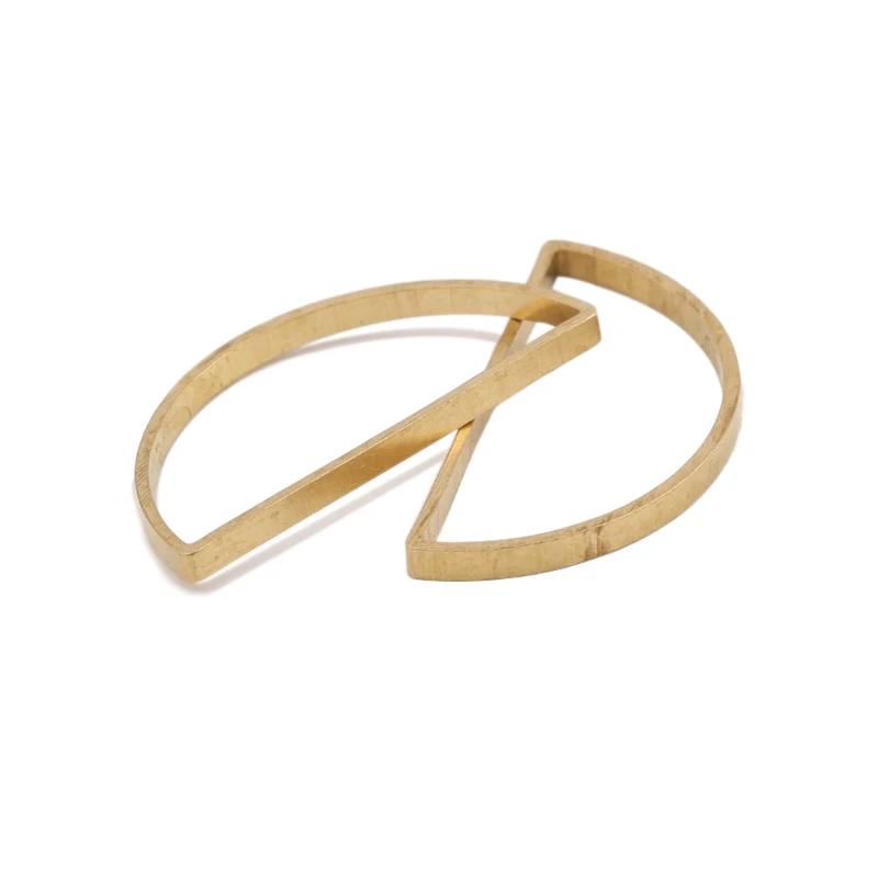 20 pz Ottone Grezzo Geometria D Forma Orecchini Pendenti E Ciondoli Linker Mezza Luna Nappa Ciondolo Cornice In Resina Per Collana Fai Da Te Creazione di Gioielli