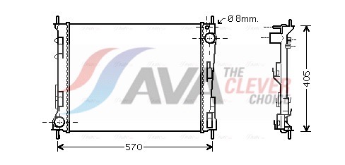 AVA QUALITY COOLING Kühler, Motorkühlung rta2375 für RENAULT Image