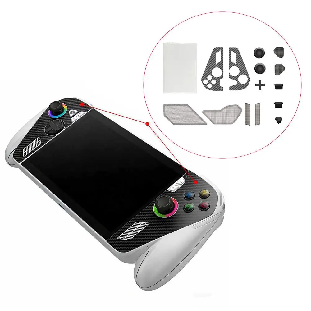 Für ROG Xbox Ally/X Schutzhülle mit Silikon-Joystick-Kappe, Aufkleber, Staubschutz-Stecker, Handheld-Spielkonsolen-Werkzeugset Image