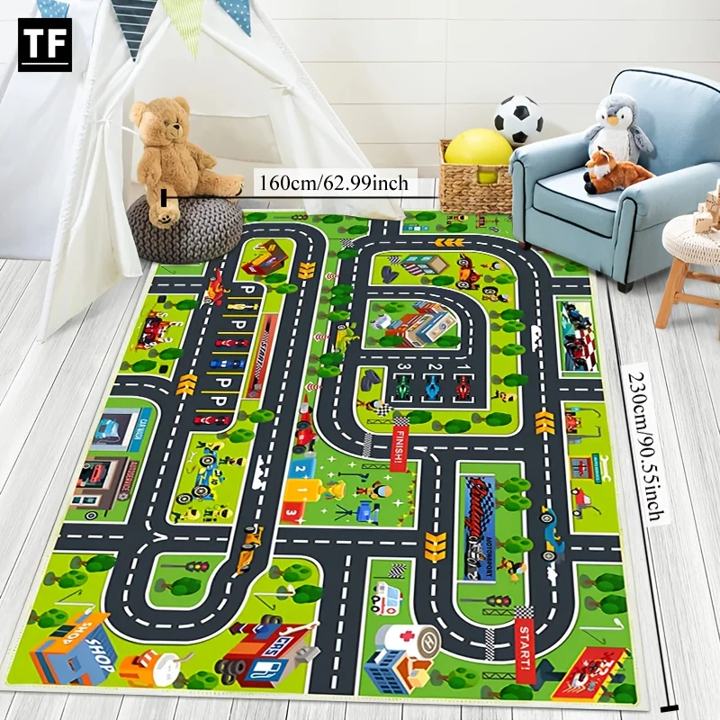 VIKAMA Micro-Urban Spielteppich Langlebige Rutschfeste Wohnzimmer-Sofa-Couchtisch-Matte Bettvorleger für Schlafzimmer Heimdekoration
