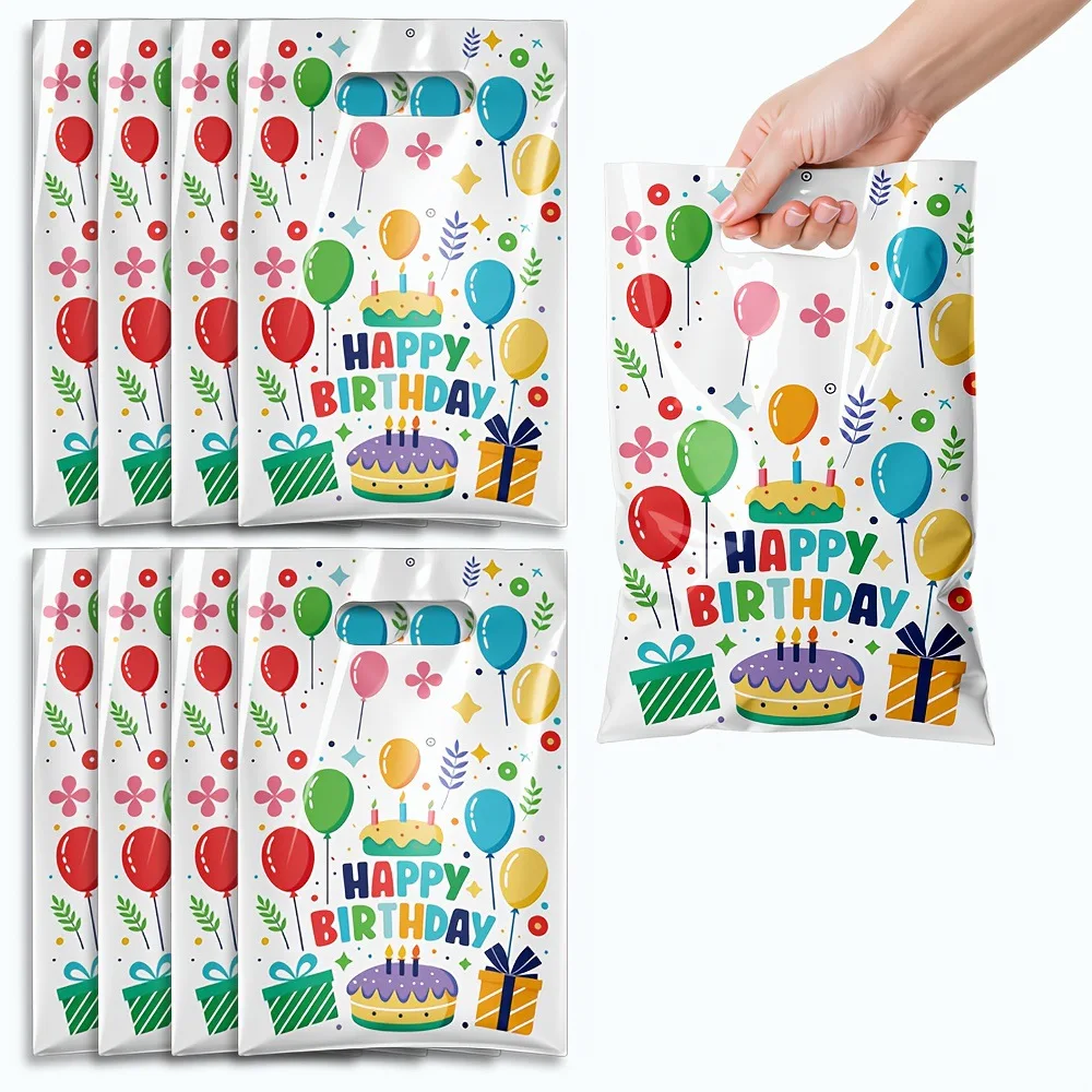 50 Stück Happy Birthday Party Geschenktüten Geburtstags-Süßigkeiten-Tüten Party-Geschenktaschen, Kindergeburtstag Dekorationszubehör Image