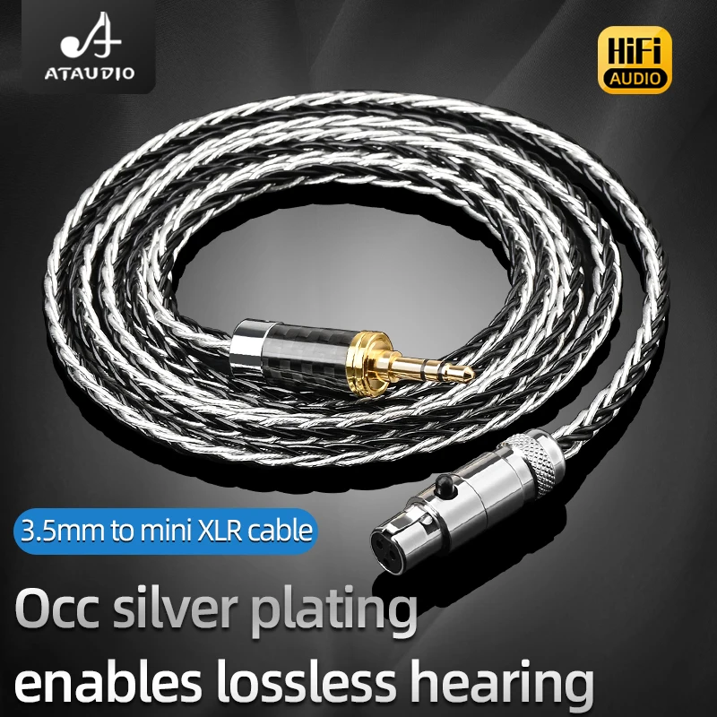 Hochleistungs-HiFi 3,5 mm auf Mini-XLR-Buchse, symmetrisches Kopfhörerkabel, Stereo-3,5-mm-Buchse für AKG Q701 K240s K271 Image