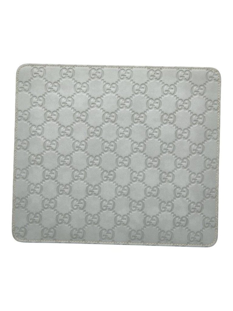 Gucci Accents | Guccissima Gg Logo Mouse Pad Computer Pc Interior | Color: Gray | Size: Os