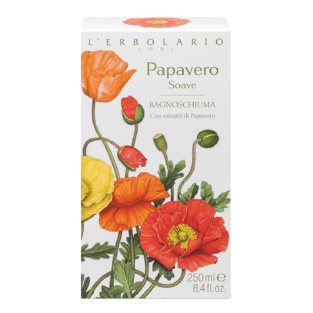 L'Erbolario Papavero Soave Bagnoschiuma 250 ml Schiuma da bagno