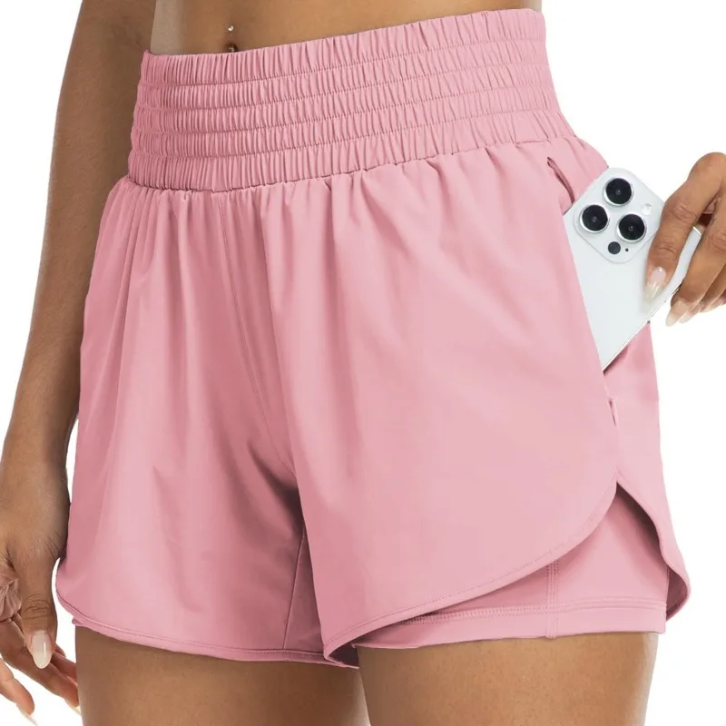 Pantalons de yoga, shorts taille haute de haute qualité pour femmes, shorts de sport anti-reflets pour la course et le yoga, pantalons de sport pour femmes pour la salle de sport