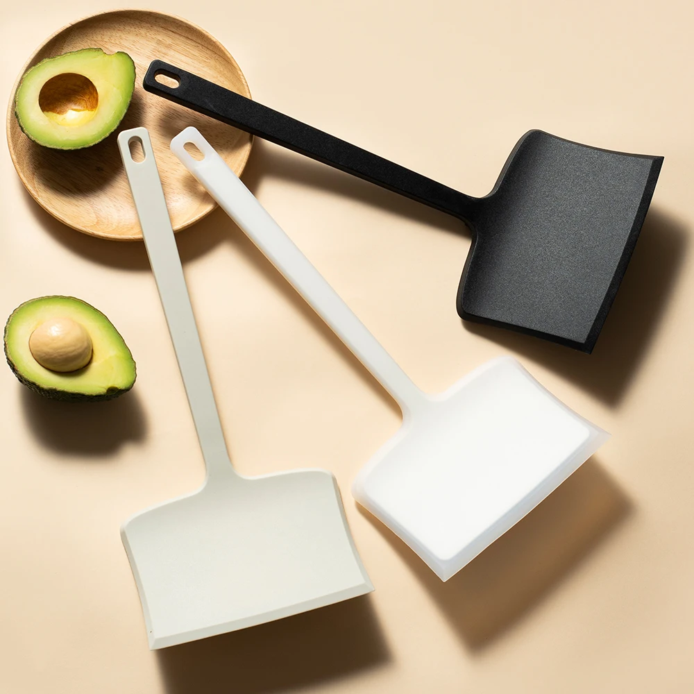Spatule en Silicone, ustensiles de cuisine, viande de bœuf, œuf, grattoir de cuisine, large pelle à Pizza, friture, spatule antiadhésive, outils de cuisine, 1 pièce