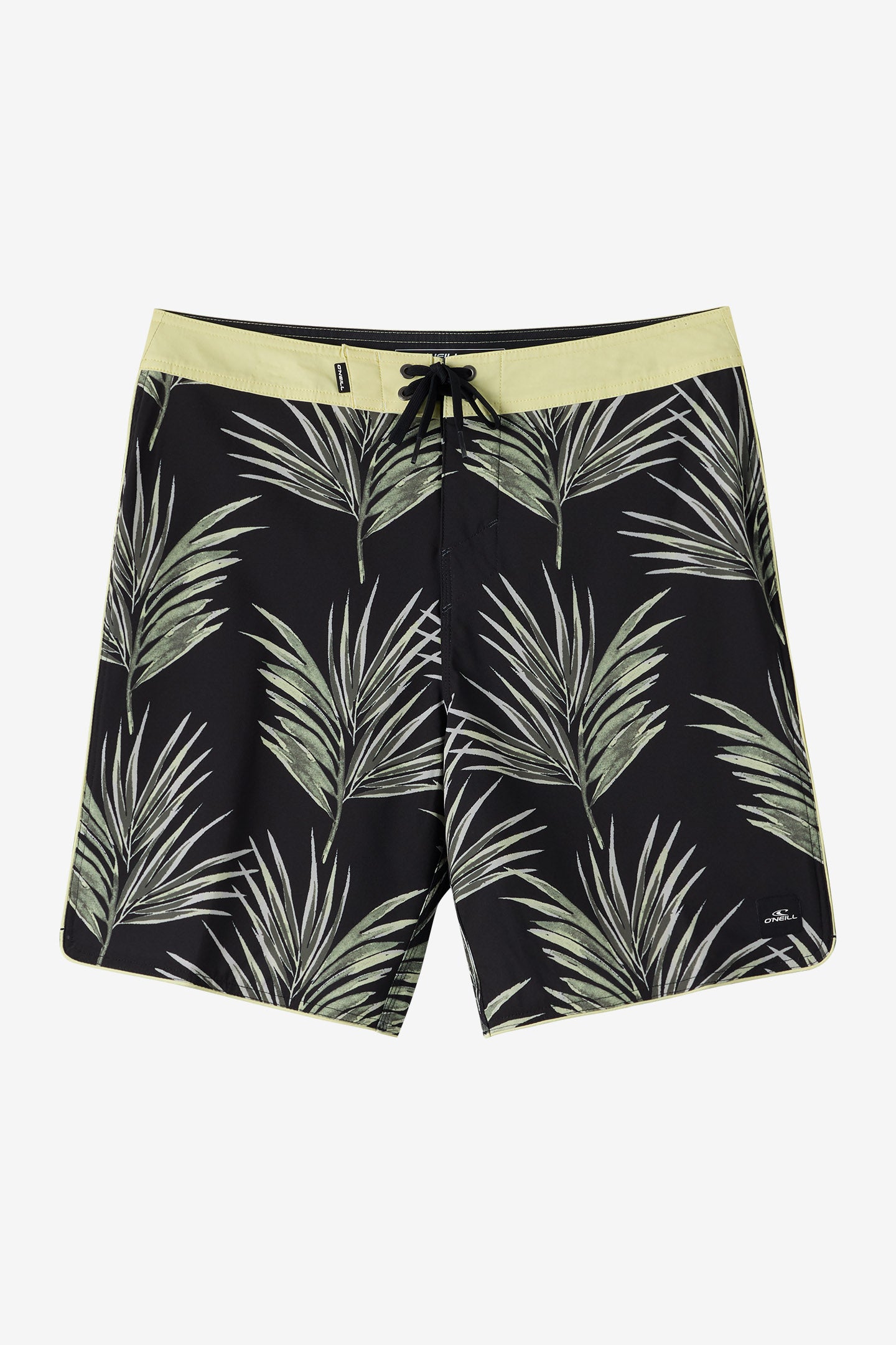 O'Neill Men's Hyperfreak Mysto Scallop 19"" Board Shorts in Citron, Size 32, Elastane/Polyester