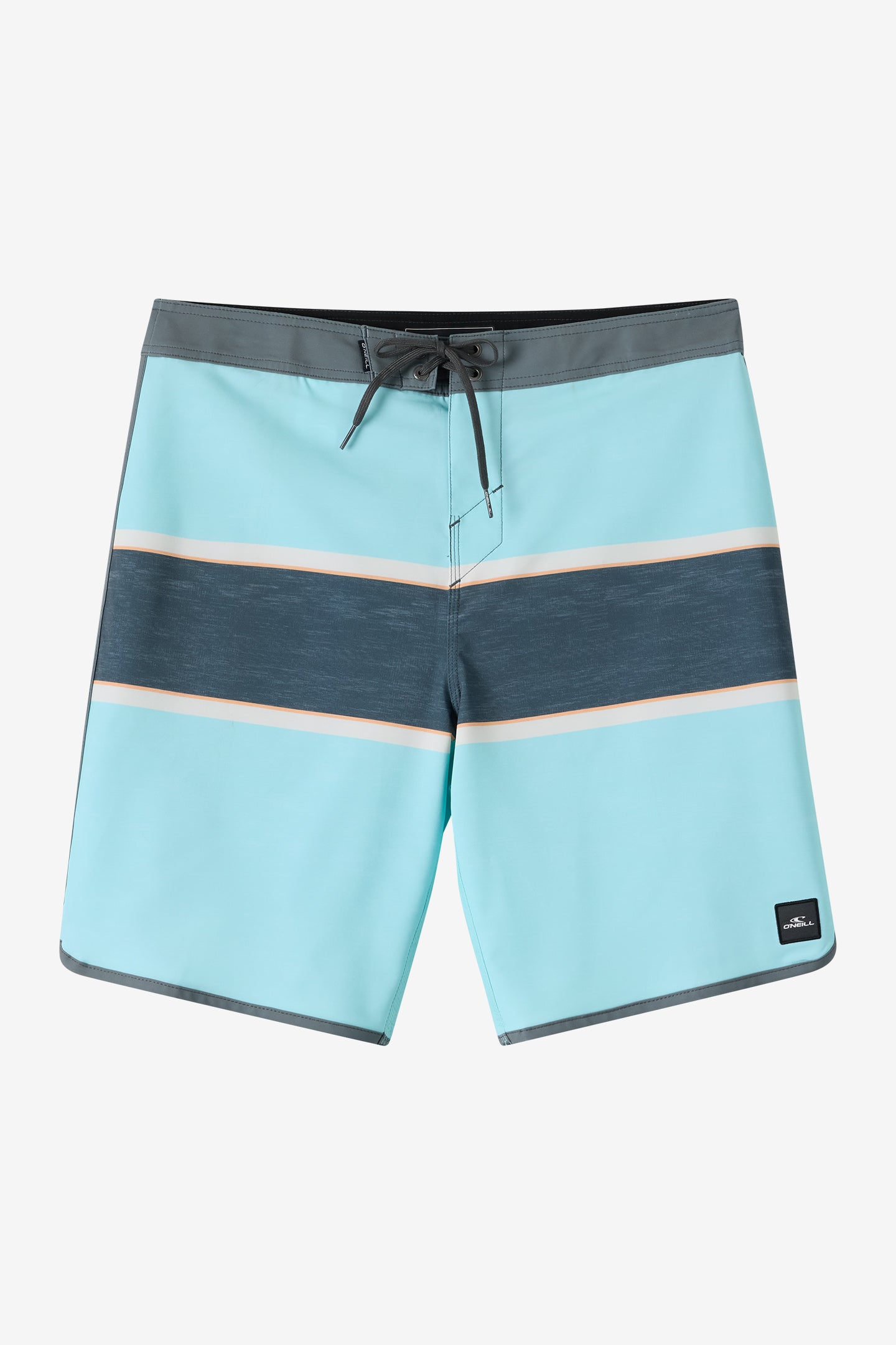 O'Neill Men's Lennox Scallop 19"" Board Shorts in Canal Blue, Size 40, Elastane/Polyester