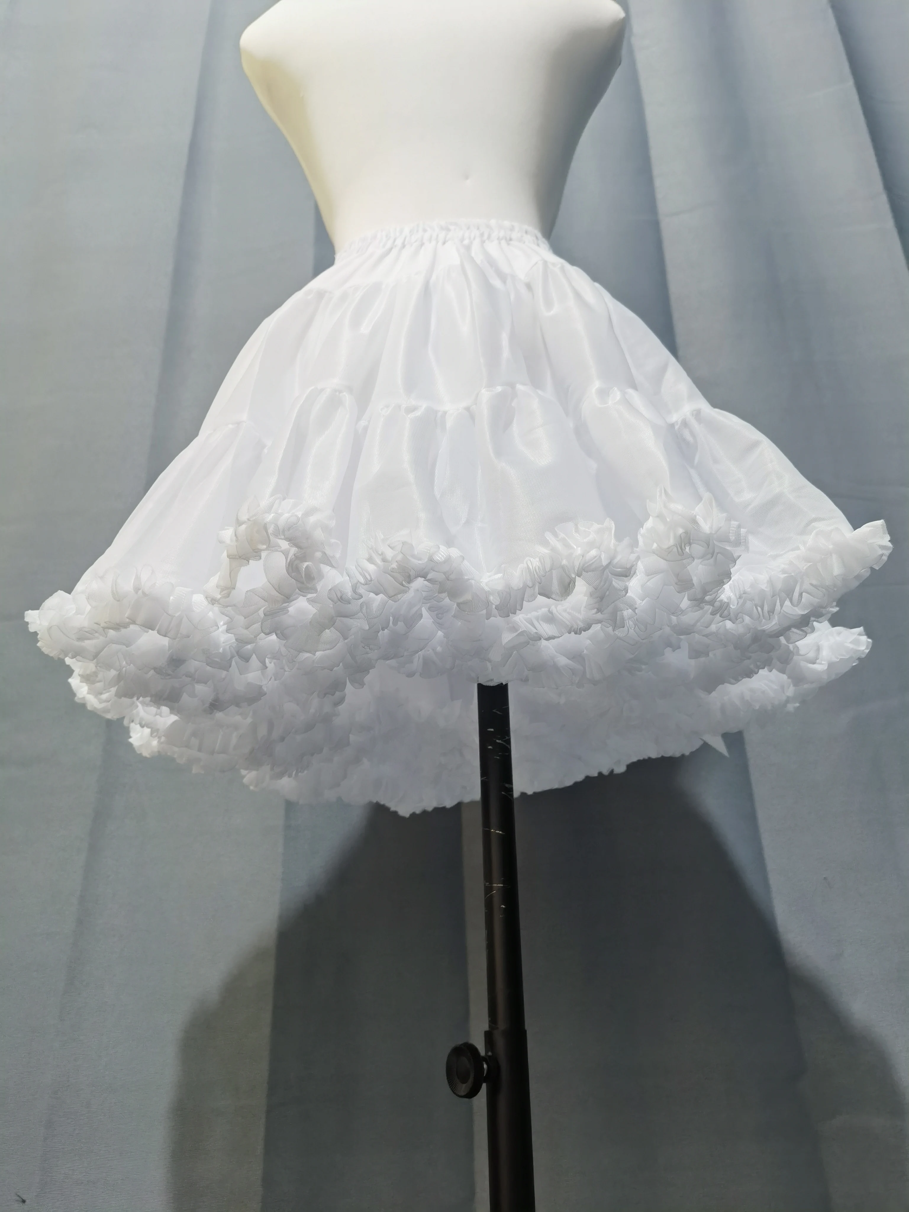 Damen-Unterrock im Blumenstil, Lolita-Krinoline, Inner Bustle Cosplay Tutu, bauschiger Cancan-Rock für Hochzeitskleider Image