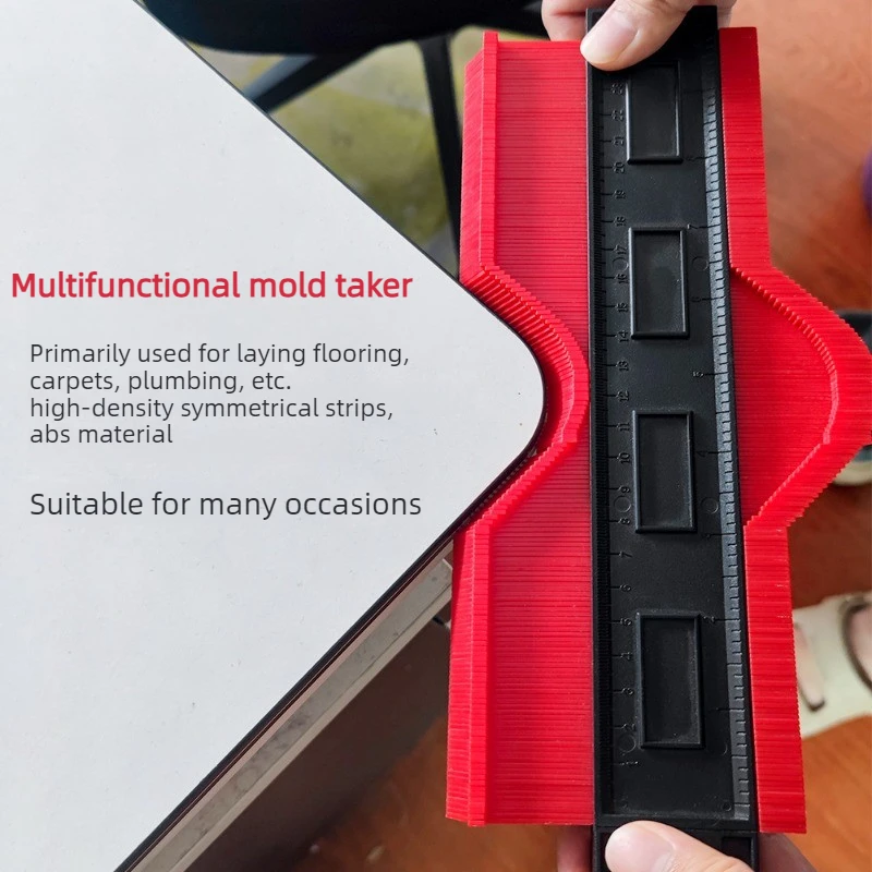 Multifunktionales unregelmäßiges Profilmessgerät, Konturlehre, imperialer Radian-Lineal, Auto-Steinmesslehre, Messwerkzeug Image