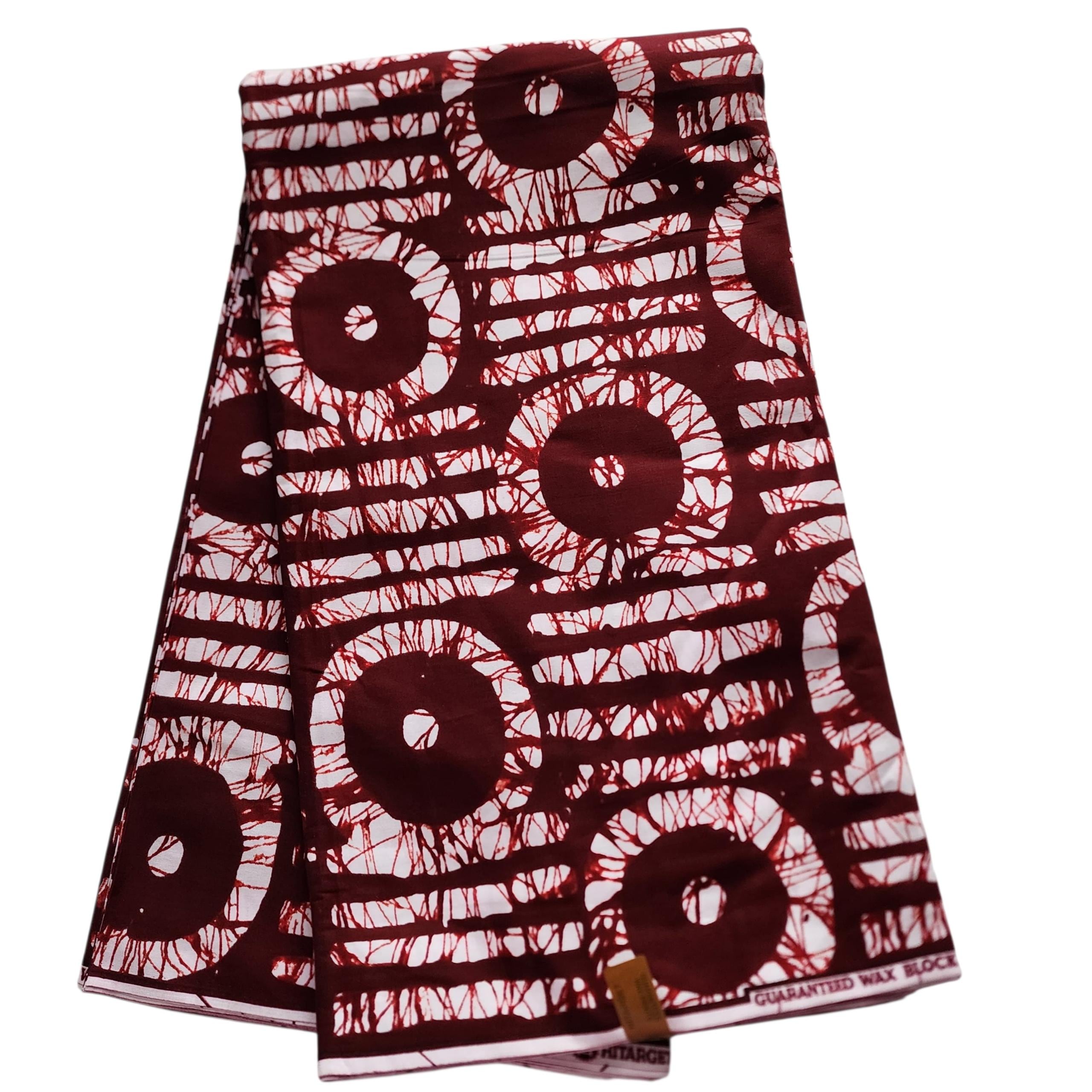 Tessuto Ankara per cucire, tessuto tie-dye marrone, tessuto africano tagliato su misura, tessuto stampato africano, tessuto stampato a cera, tessuto b