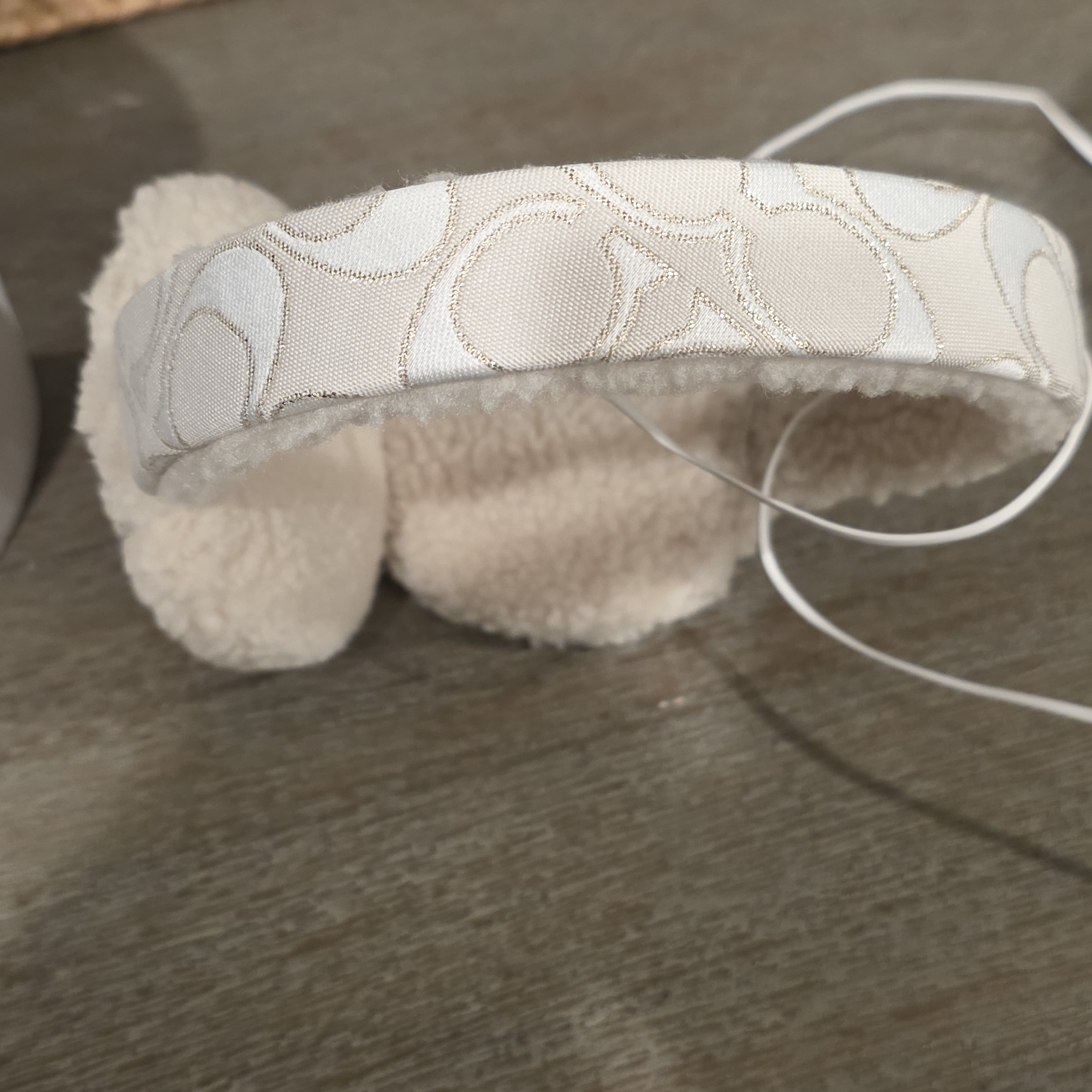 Coach Headphones | Coach Cream & White Signature On-Ear Headphones | Color: Cream/White | Size: Os