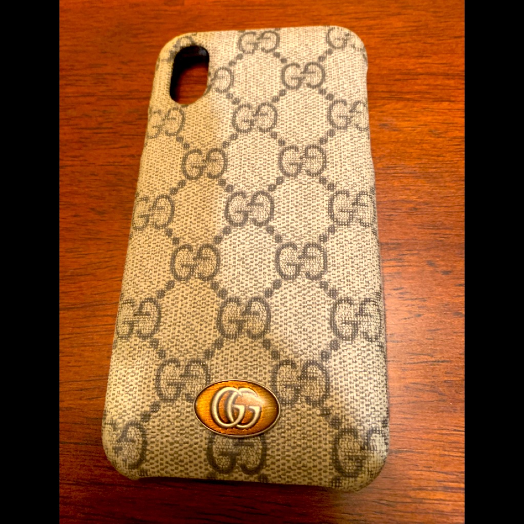 Gucci Cell Phones & Accessories | Authentic Rare Ophidia Gg Gucci X/Xs Phone Cover | Color: Cream/Tan | Size: Os
