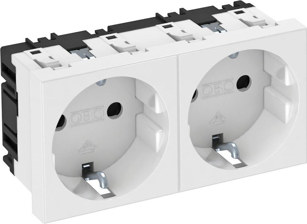 OBO Bettermann Steckdose 0 Grad, 2-fach STD-D0 RW2 6120022 Image