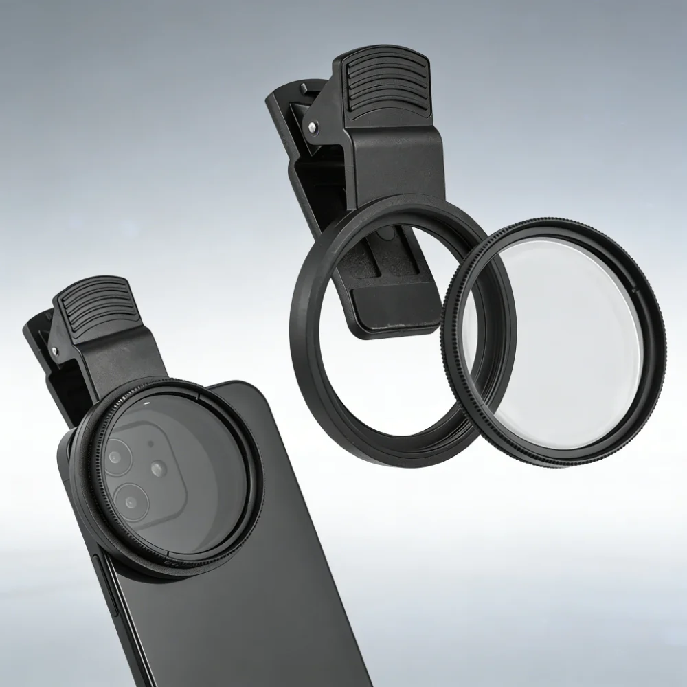 52-mm-Universal-Kameraobjektiv-Clip, tragbares, professionelles CPL-Filter-Kit für iPhone, Samsung und andere Handys. Image