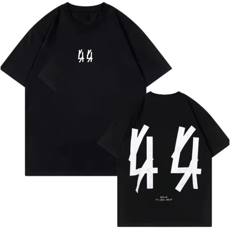 2026 44 Label Group Baumwoll-Hip-Hop-T-Shirt Unisex Streetwear Kurzarm Rundhals Bedruckt Lässig Atmungsaktiv Modisches Erwachsenen-T-Shirt