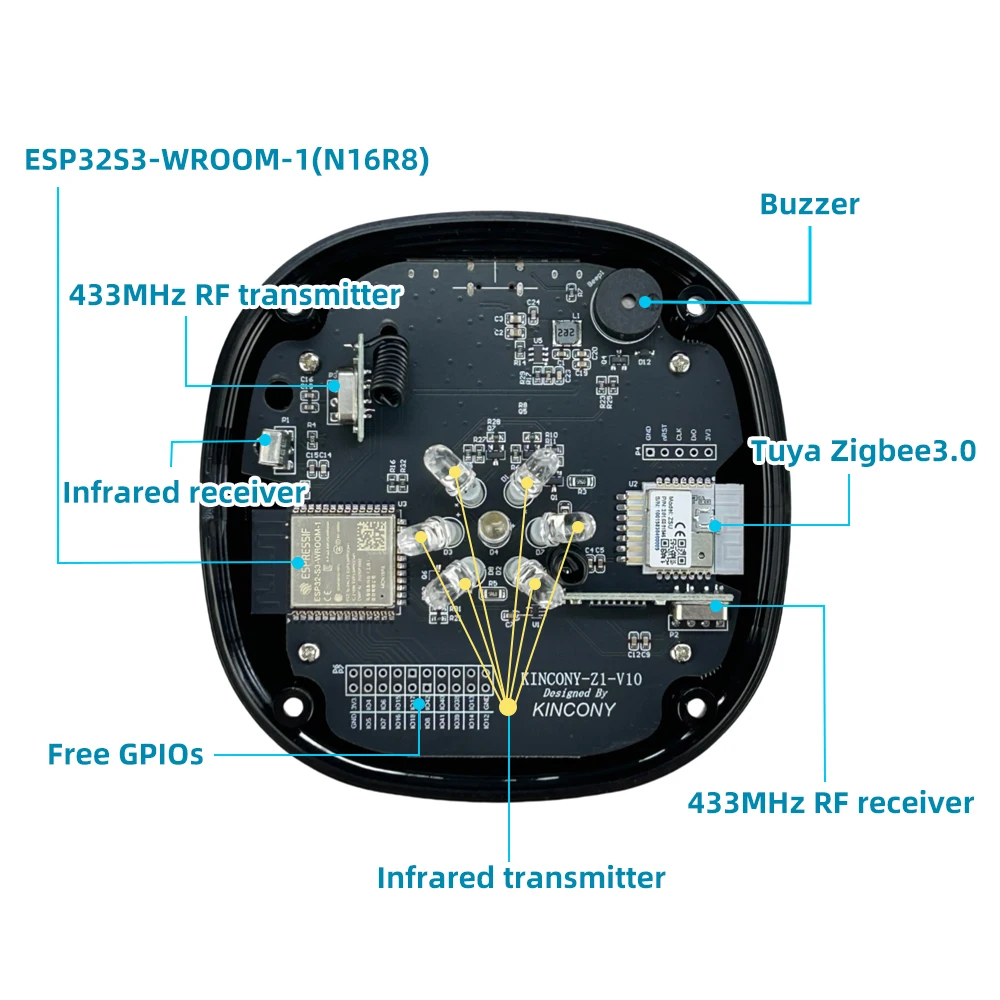 Z1 ZigBee 3.0 Smart Hub + ESP32 Gateway Tuya Universal Remote IR RF Controller Funktioniert mit ESPHome Home Assistant Image