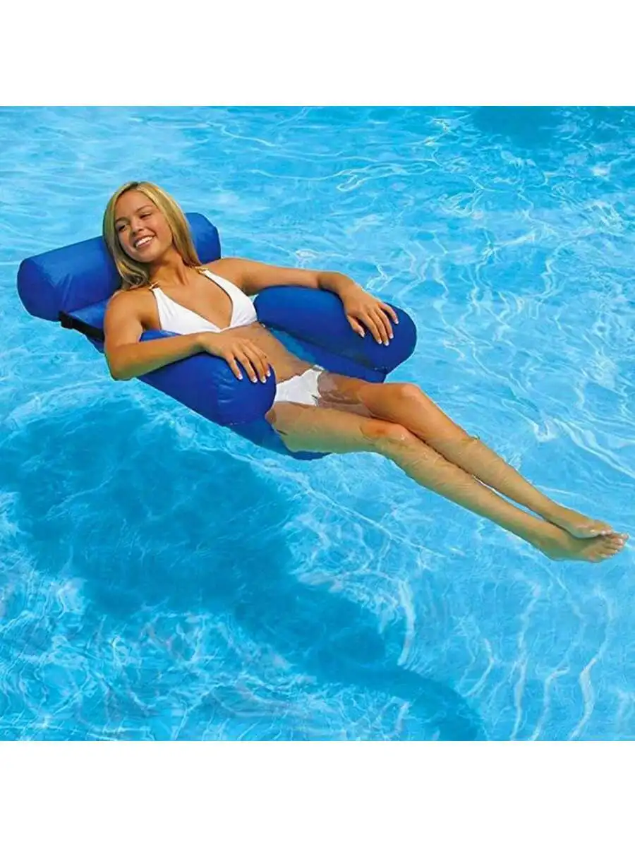 Aufblasbarer schwimmender Liegestuhl für Wasser, geeignet für Schwimmbäder, Strandpartys, aufblasbarer Wasser-Hängesessel – Langlebiges PVC