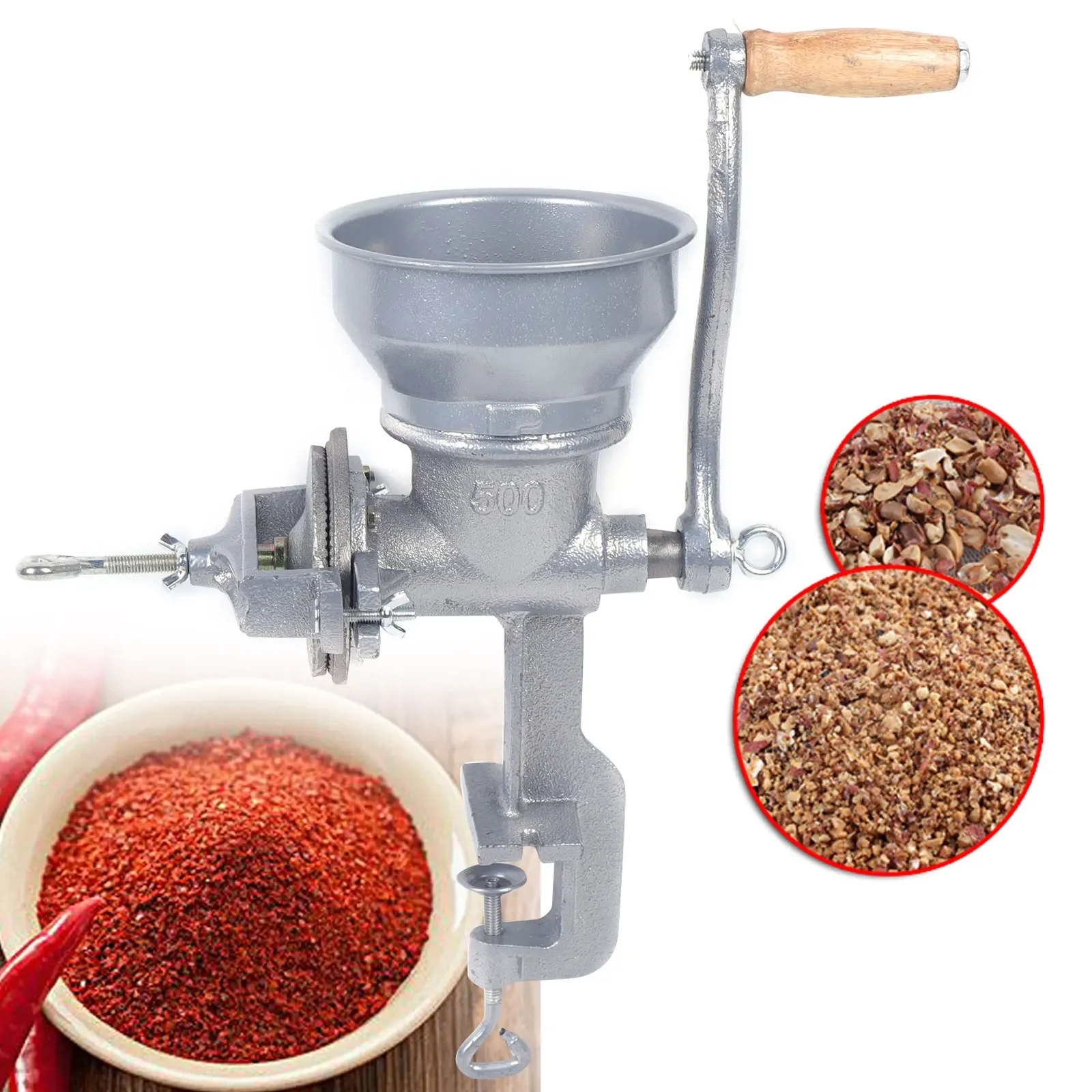 Manuelle Kaffeemühle Gewürz-Salz-Pfeffer-Mühle Küchen-Gewürzmühle für Getreide Nüsse Bohnen