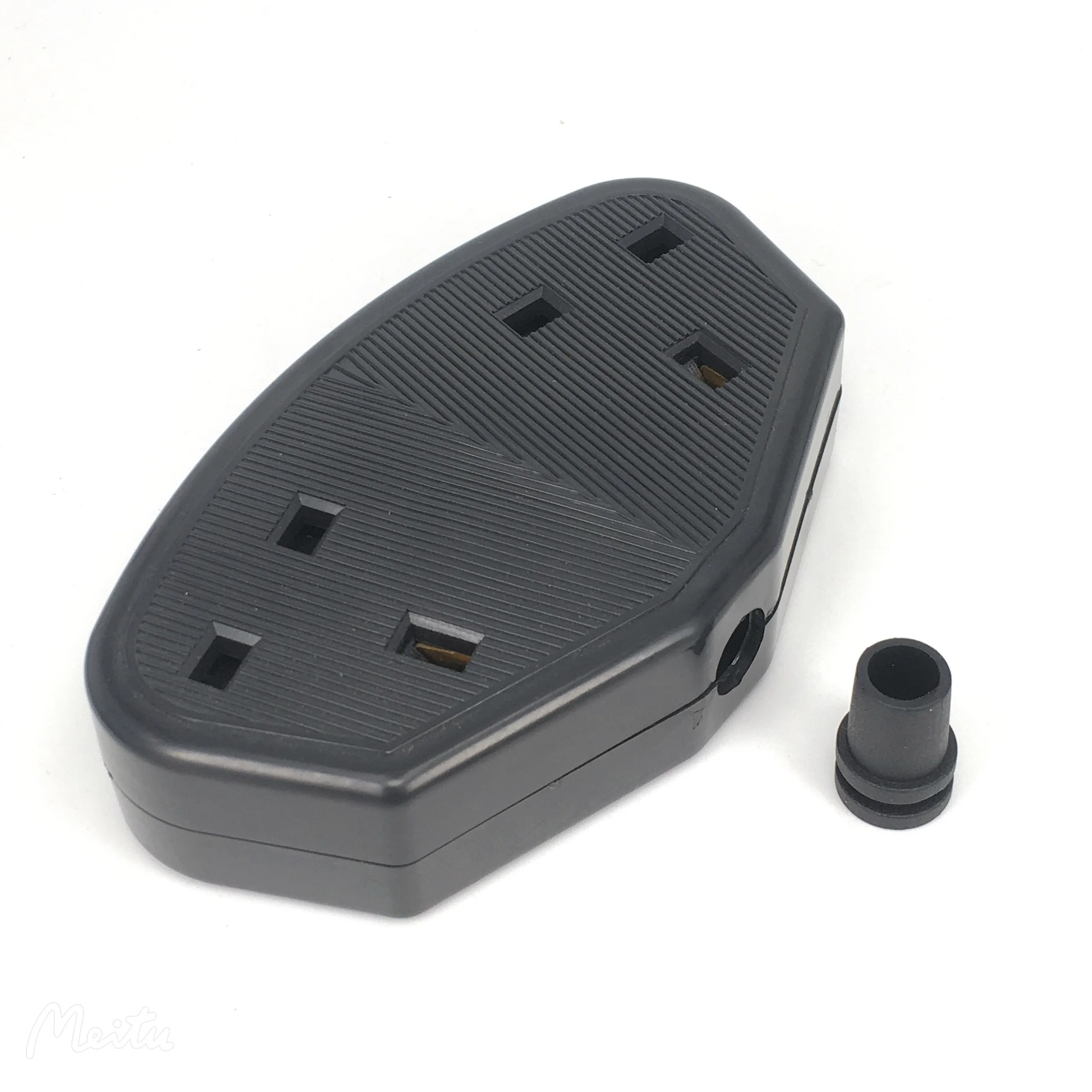 Bolantedz 2-Wege-UK-Standard, abnehmbare Buchse, 13 A, britisches Netzkabel, wiederverdrahtbarer Stecker, 2 Steckdosen Image